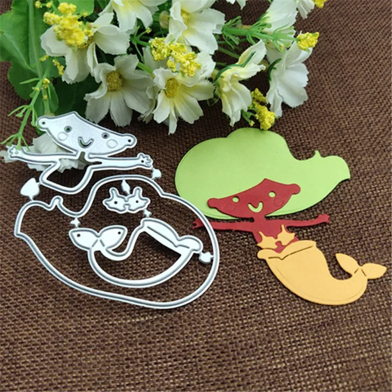

Mermaid Metal Cutting Dies for DIY Scrapbooking Album Paper Cards Decorative Crafts Embossing Die Cuts