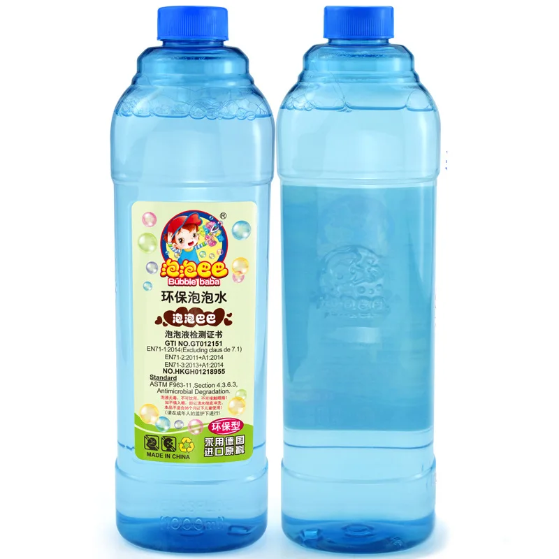Cross Border Environmentally Friendly Bubble Mixture Western pao jian Lighter Rod Hole-Exchange Only Bubble Water 1000 Ml Bottle