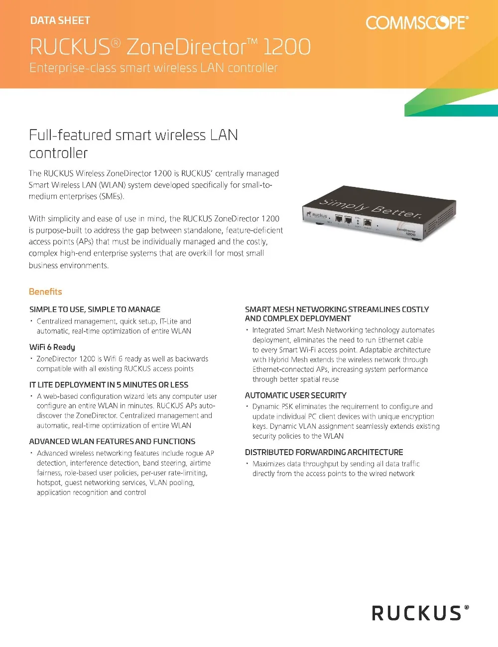 Ruckus ZoneDirector 1200 Data Sheet_页面_1