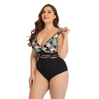 2024 New Summer Bikini Set Printed Women's Swimsuit Plus Size Swimwear For Ladies One Piece Sexy Large Beach XXL One-piece From 1