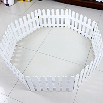 

1.2/1.6M*0.3M Mini Small DIY White Fence Christmas Tree Scene Ornament Barrier Wedding Party Showcase Removable Christmas Fence