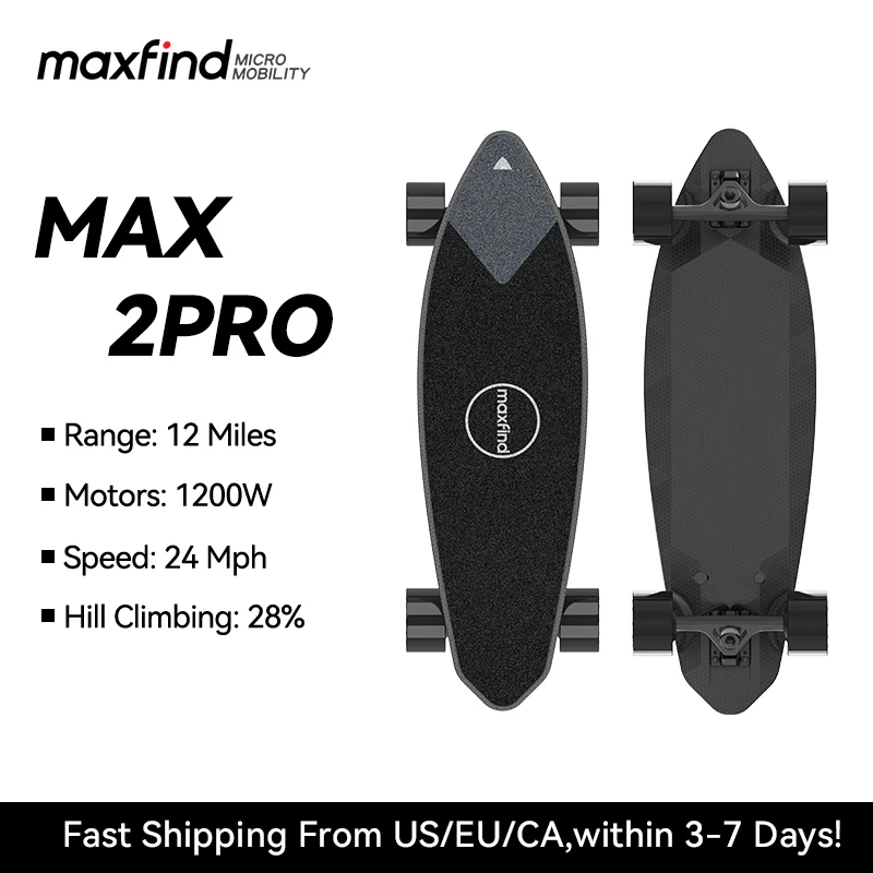 Maxfind Mini Electric Skateboard 1200W Dual Motor Drive Short Skateboard  Deck Longboard protable street cruiser for adults teen|Skate Board| -  AliExpress
