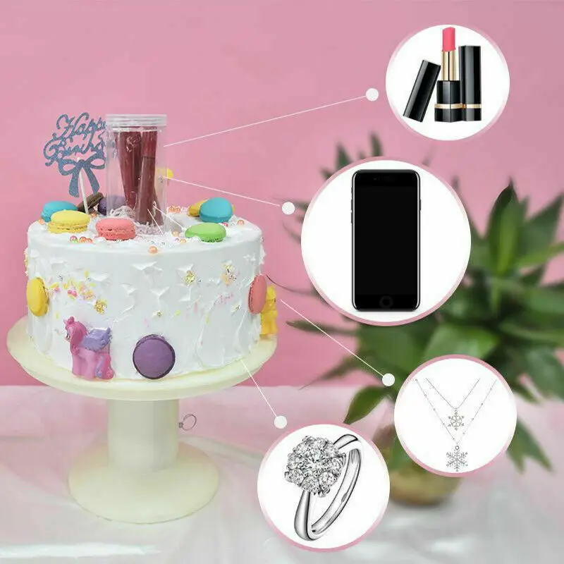 

2020 Surprise Stand Musical Popping Cake Stand Happy Birthday Cake Holder 2 in1 New Design Magic Cake Stands Party Supplies