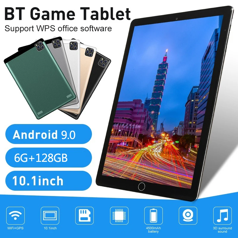 2021 mejor Android 9,0 Tablet PC 10,1 pulgadas 6GB + 128GB Wifi tabletas PC Cámara Dual tarjeta Sim Dual teléfono Tab Tablet