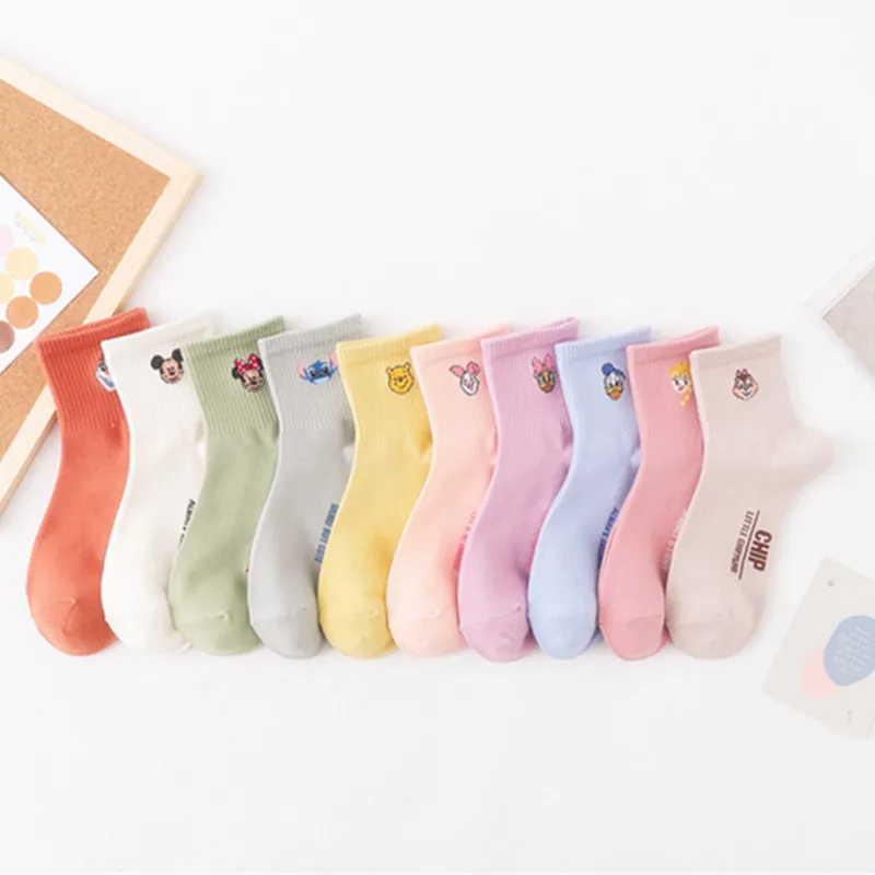 

Disney нижнее белье для девочек с рисунком Минни Микки «Холодное сердце» Aisha/Анны повседневная женская обувь, Носки с рисунком, носки для девочек, коттоновые носки модные носки для мальчиков