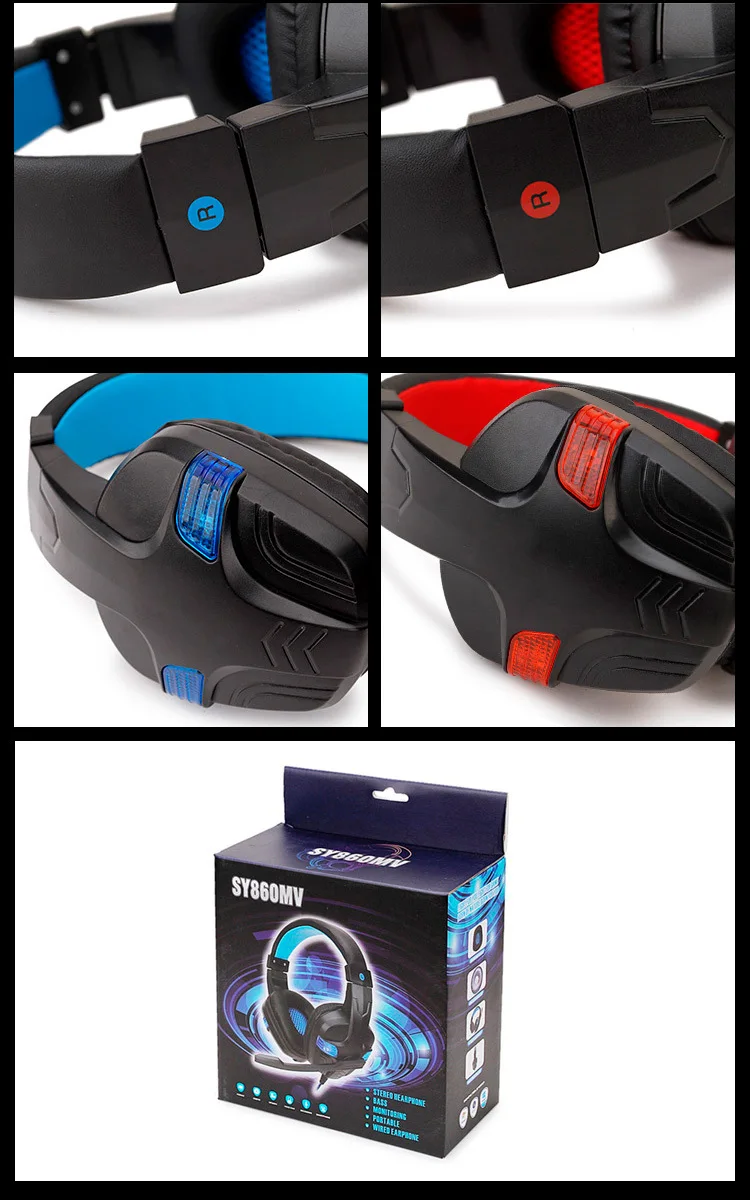 Fone de Ouvido Computador Competição Eletrônica Internet Cafe Microfone Mudo Sy860mv Usb 15 Fones de ouvido