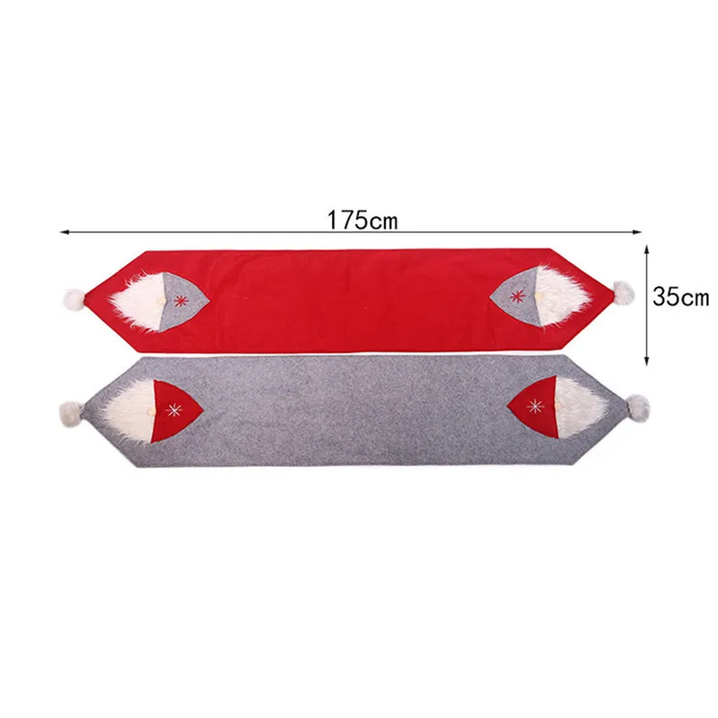 1 шт. 175x35 см Рождественская Скатерть Коврик скатерть и флаги украшения для домашней вечеринки лес человек гобелен красный стол бегун s@ B