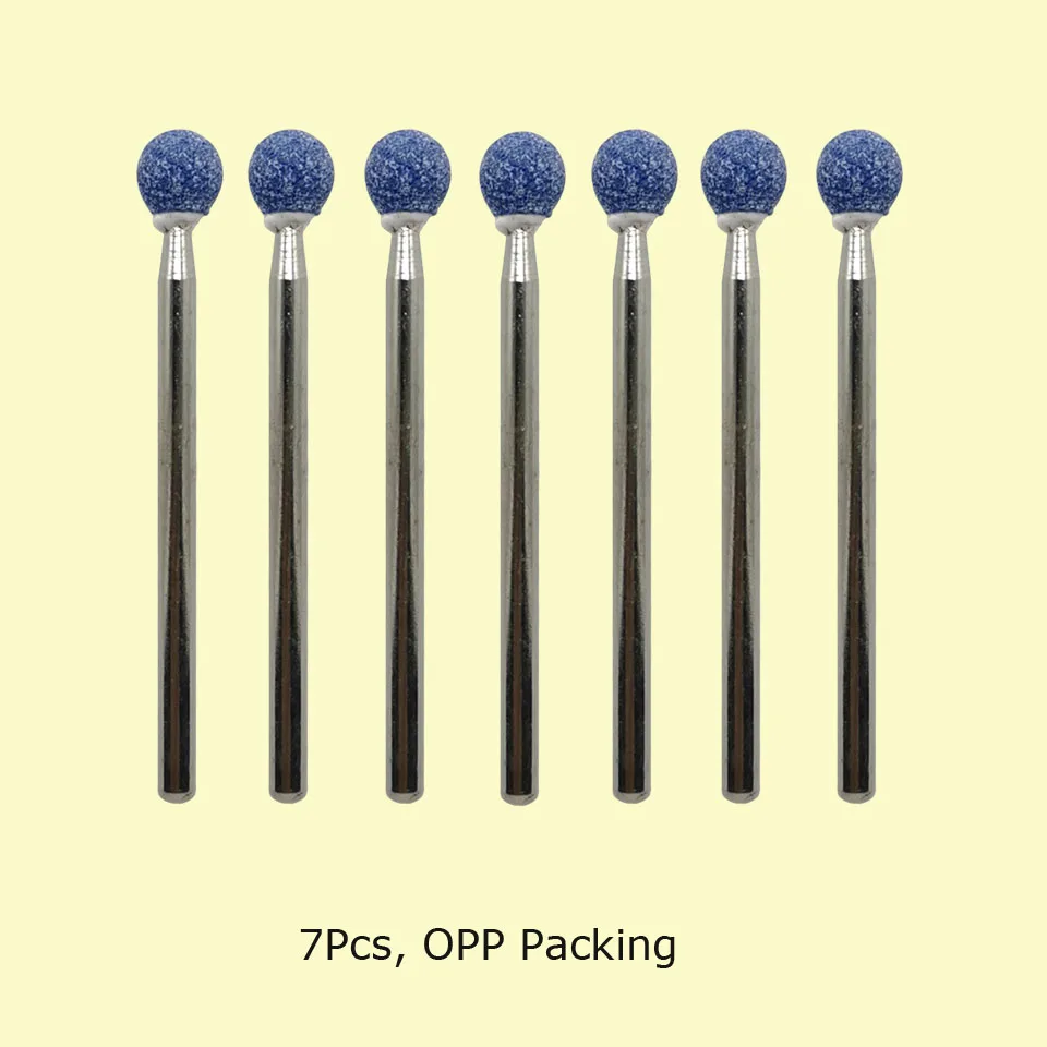 HYTOOS 7pcs/set Corundum Nail Drill Bits 3/32 Rotary Ceramic Stone Burr Cutters for Manicure Nails Accessories Tool