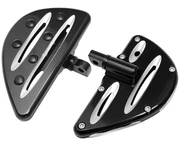 

Motorcycle Front Foot Pegs Black Footrest Passenger Footboard Pedal for Touring FLH Road King Dyna Sportster XL 1200