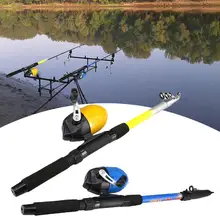 1,8 м легкая Удочка телескопическая удочка барабанная Катушка рыболовная леска снасти набор инструментов