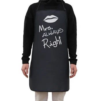 

Mrs. ALWAYS Right Kitchen Chef Apron Professional for BBQ, Baking, Cooking for Men Women Adjustable