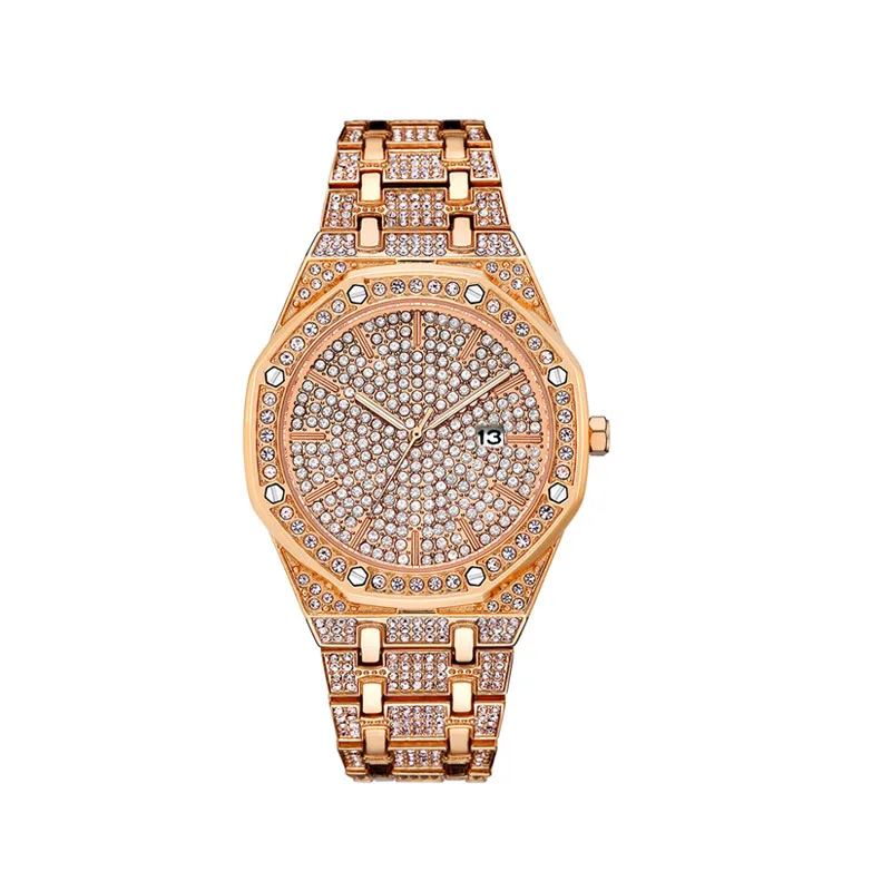 06 Мужские часы s Топ бренд класса люкс Iced Out Bling AAA часы золотые бриллиантовые часы для мужчин водонепроницаемые хип-хоп Reloj Hombre - Цвет: 06