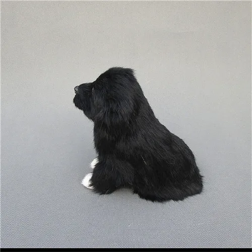Fancytrader Cute Lifelike Animal Black Dog Plush Toy Realistic Dogs Decoration Gift 2 Models Simulation Newfoundland Dog Toy  (6)