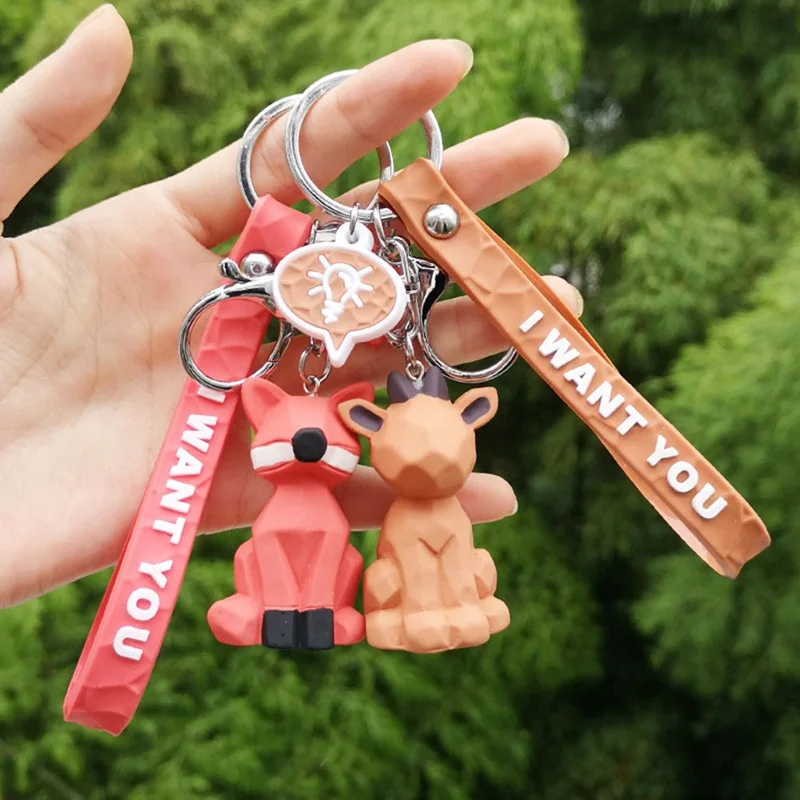 Геометрическая подвеска динозавра Kpop аксессуары Kawaii брелок для животных панда