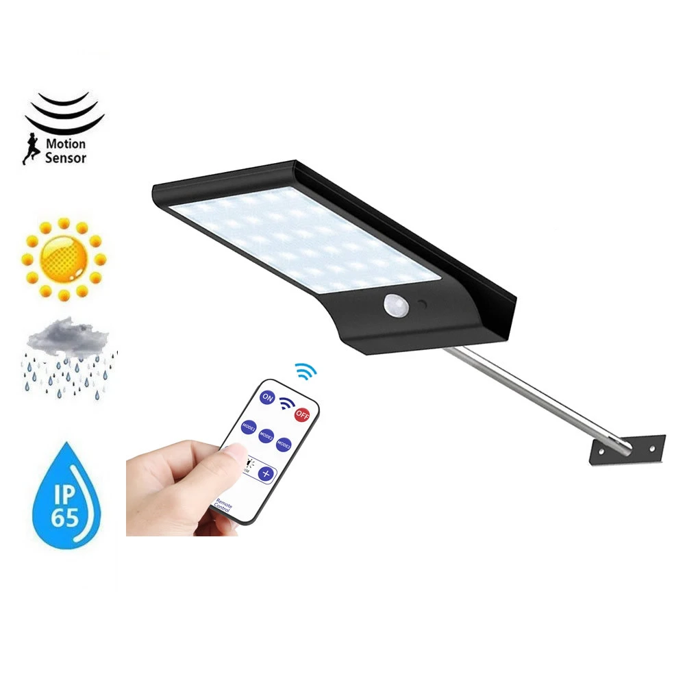 

48/36 LED Solar Light PIR Motion Sensor Waterproof Outdoors Garden Solar Power Light Street Wall Lighting Lamp remote controller