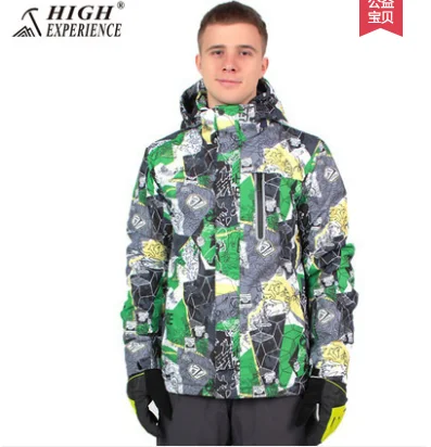 color 3 Мужская лыжная куртка для сноуборда, зимняя одежда для горного катания на лыжах, зимнее пальто, водонепроницаемая абстрактная куртка для катания на лыжах с граффити - Цвет: color 3