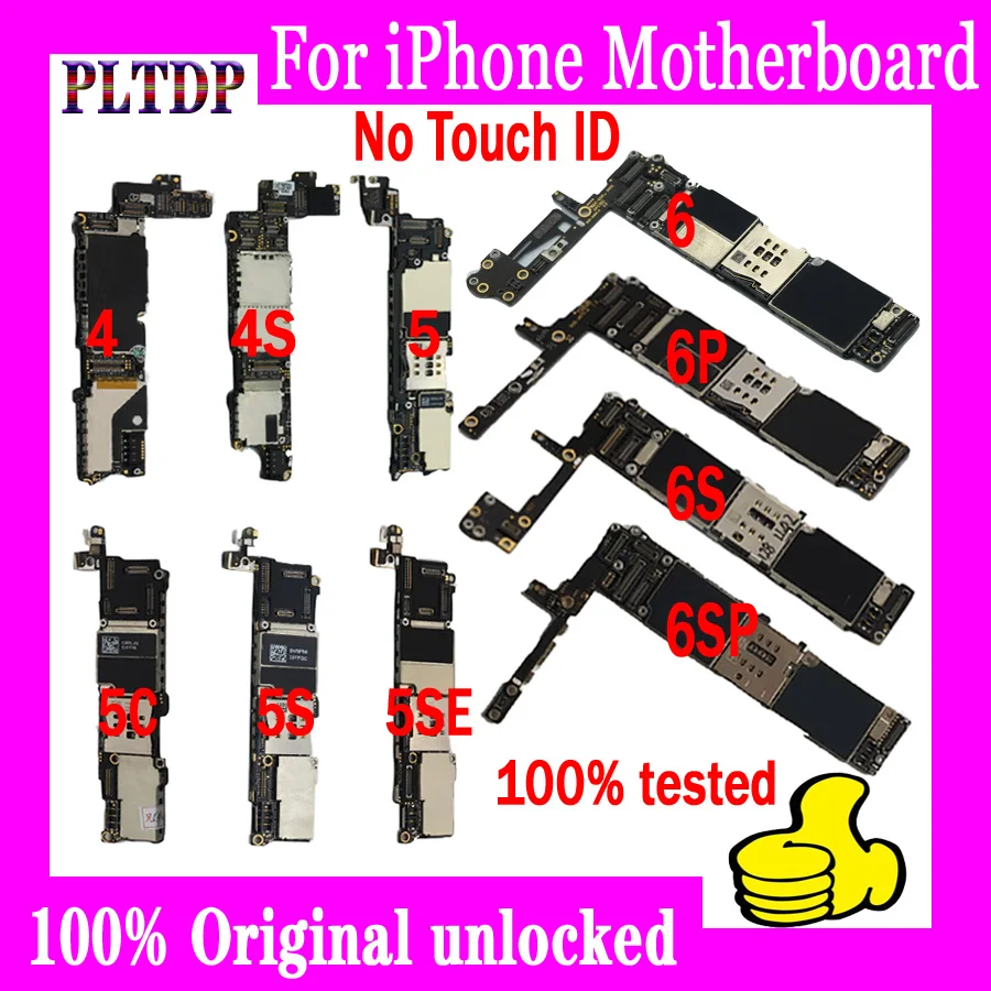 Материнская плата 8 ГБ 16 32 64 для iPhone 4 4S 5 5C 5S 6 6p 6s 6sp без Touch ID 100% оригинальная