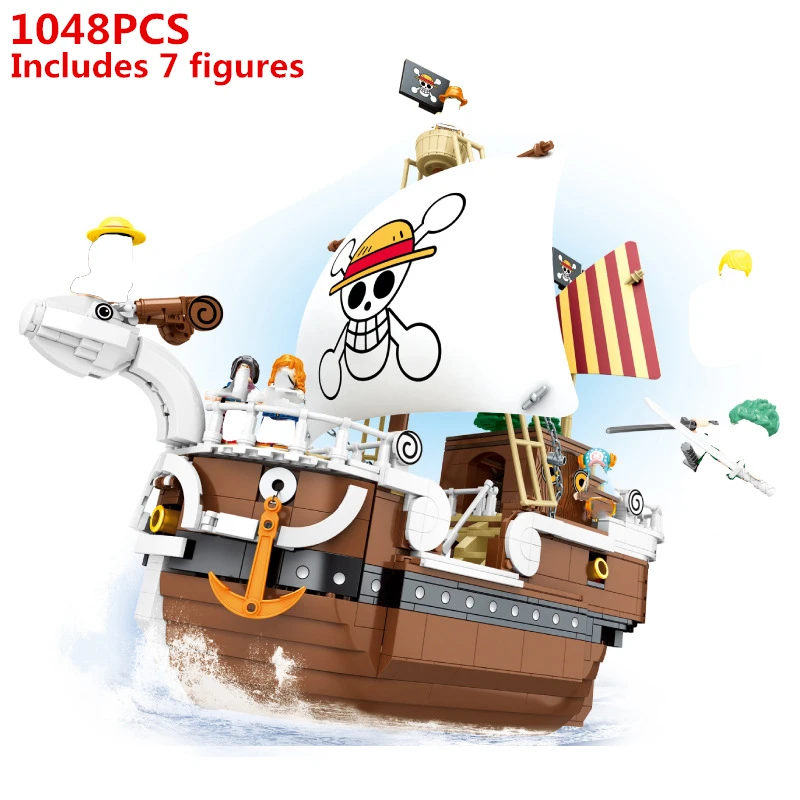 

2020 NEW ONE PIECE Monkey D. Luffy Going Merry Pirate Ship Building Blocks Bricks Classic Model Kids Toys Compatible Anime Movie