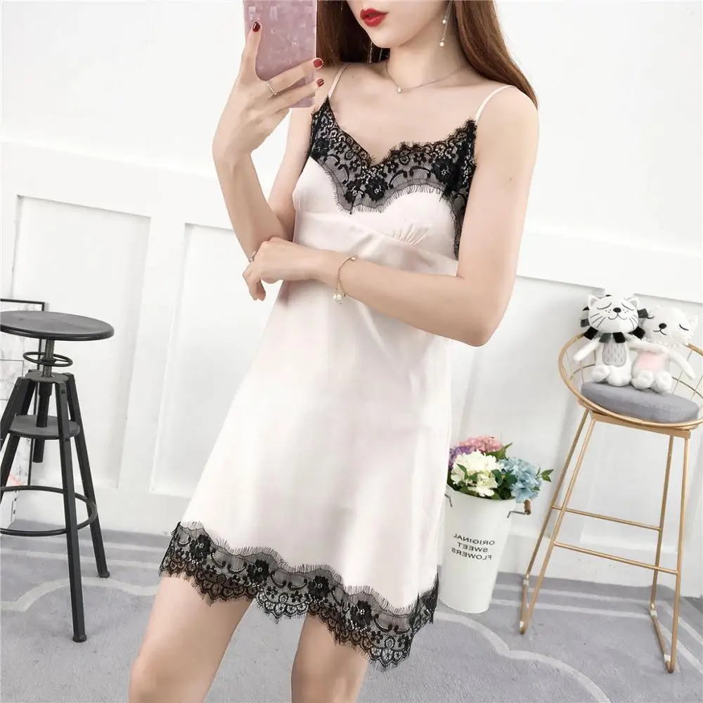 Пикантные женские ночные рубашки кружевное Ночное платье в стиле пэчворк