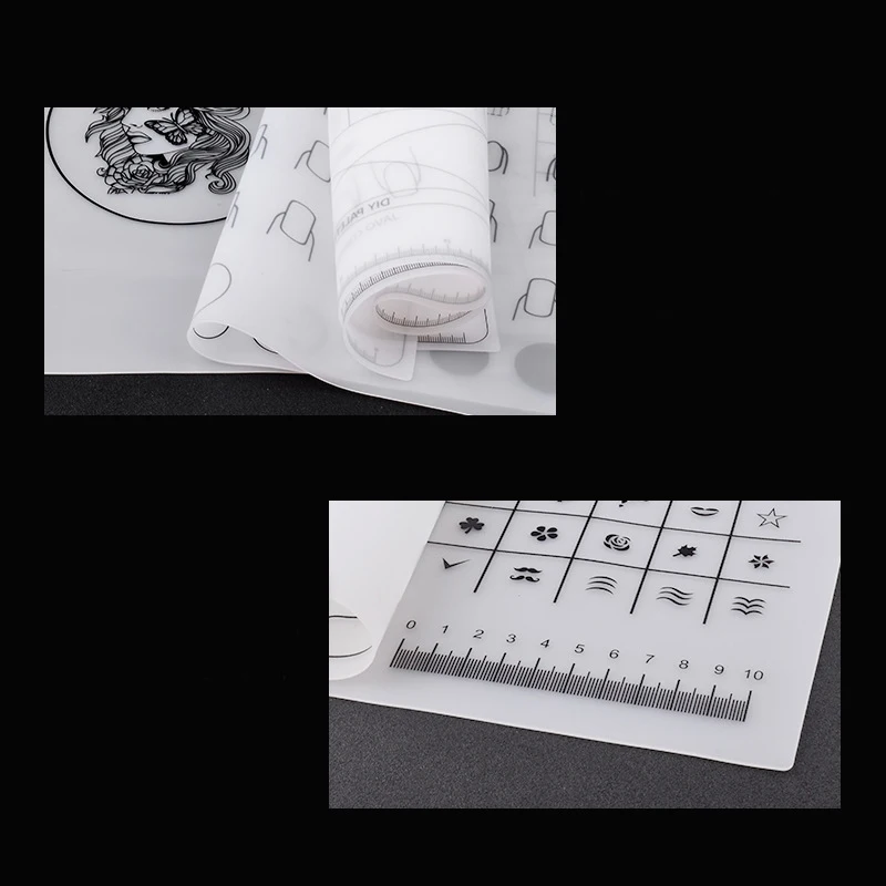 1 лист силиконовой шаблоны для дизайна ногтей коврик для стемпинга 40,5 см* 30,5 см Складная моющаяся губка инструмент для маникюра, 3 модель на выбор