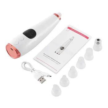 

Portable USB Rechargeable Pores Vacuum Electric Face Pore Cleaner Blackhead Remover Acne Suction Facial Cleaning Tool 2019
