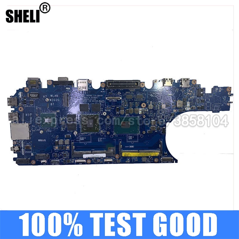 

In STOCK Used Original for DELL E5570 Laptop Motherboard E5570 I7-6820HQ R7 M370 2GB ADP80 LA-C841P CN-0N98Y6 100% Tested Good