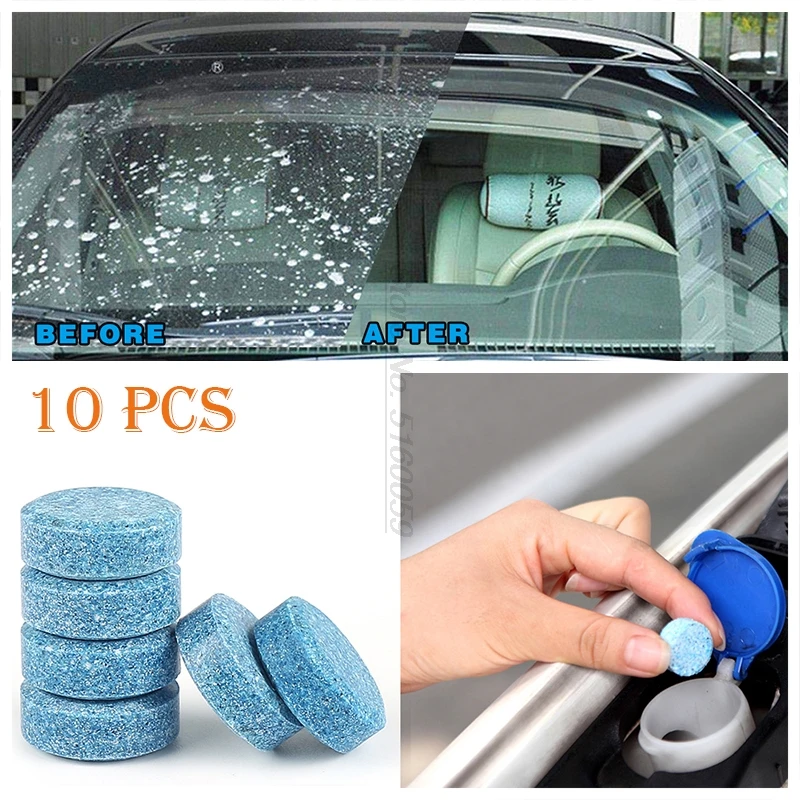 

10PCS 1pcs=4L Car Accessories Solid Wiper Window Glass Cleaner for Akcesoria Do Auta Windshield Repair Polymer Limpia
