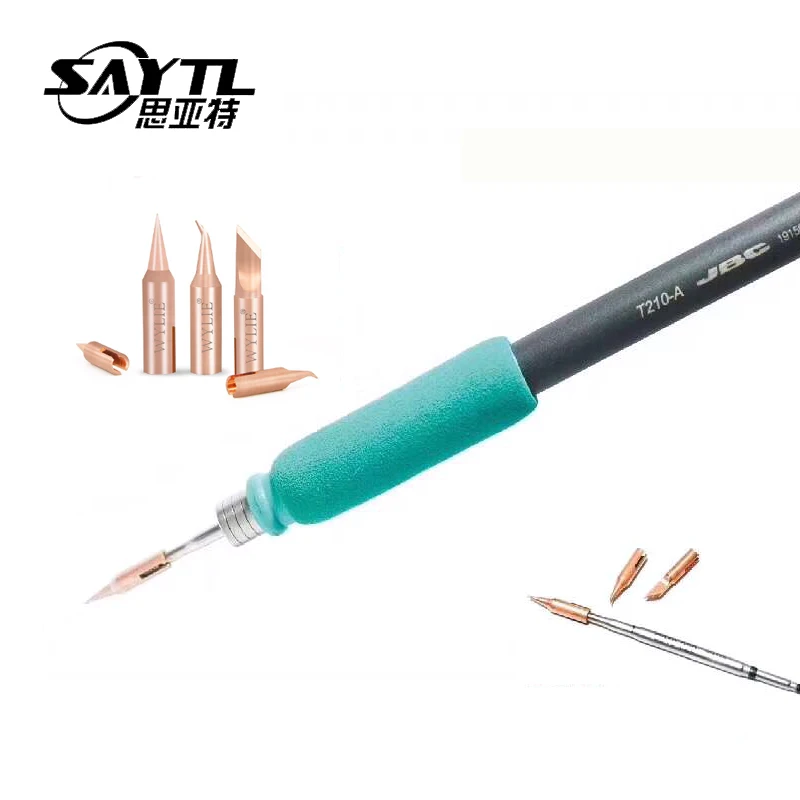 

SAYTL Soldering Iron Tip Compatible With JBC C210 Soldering Iron Nozzle For Phone PCB Motherboard Welding Work