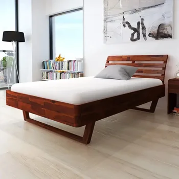 

vidaXL 245481 Bed Frame Solid Acacia Wood