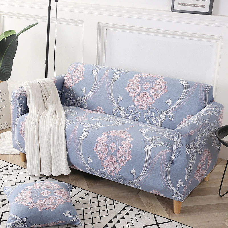 Напечатанный спандекс L форма чехлы для диванов для гостиной растягивающийся секционный угловой диван диване чехол чехлов кресло местный чехол - Цвет: color8