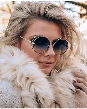 

oversized hollow out round crystal sunglasses for women 2020 new fashon luxury brand alloy sun glasses female Rhinestone cat eye