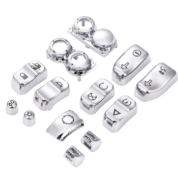 

13PCS Motorcycle Chrome Hand Control Switch Housing Caps for Electra Street Glide 2014-2020