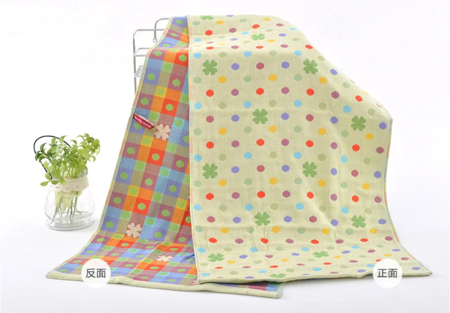 

70X140 Three Layer Gauze Jacquard Large Bath Towel Comforter Infants Towel Airable Blanket Kids' Towel