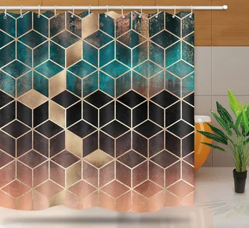 

MTMETY Marble Pattern Bath curtain Waterproof Shower Curtains Geometric Printed Curtain for Bathroom curtains douchegordijn