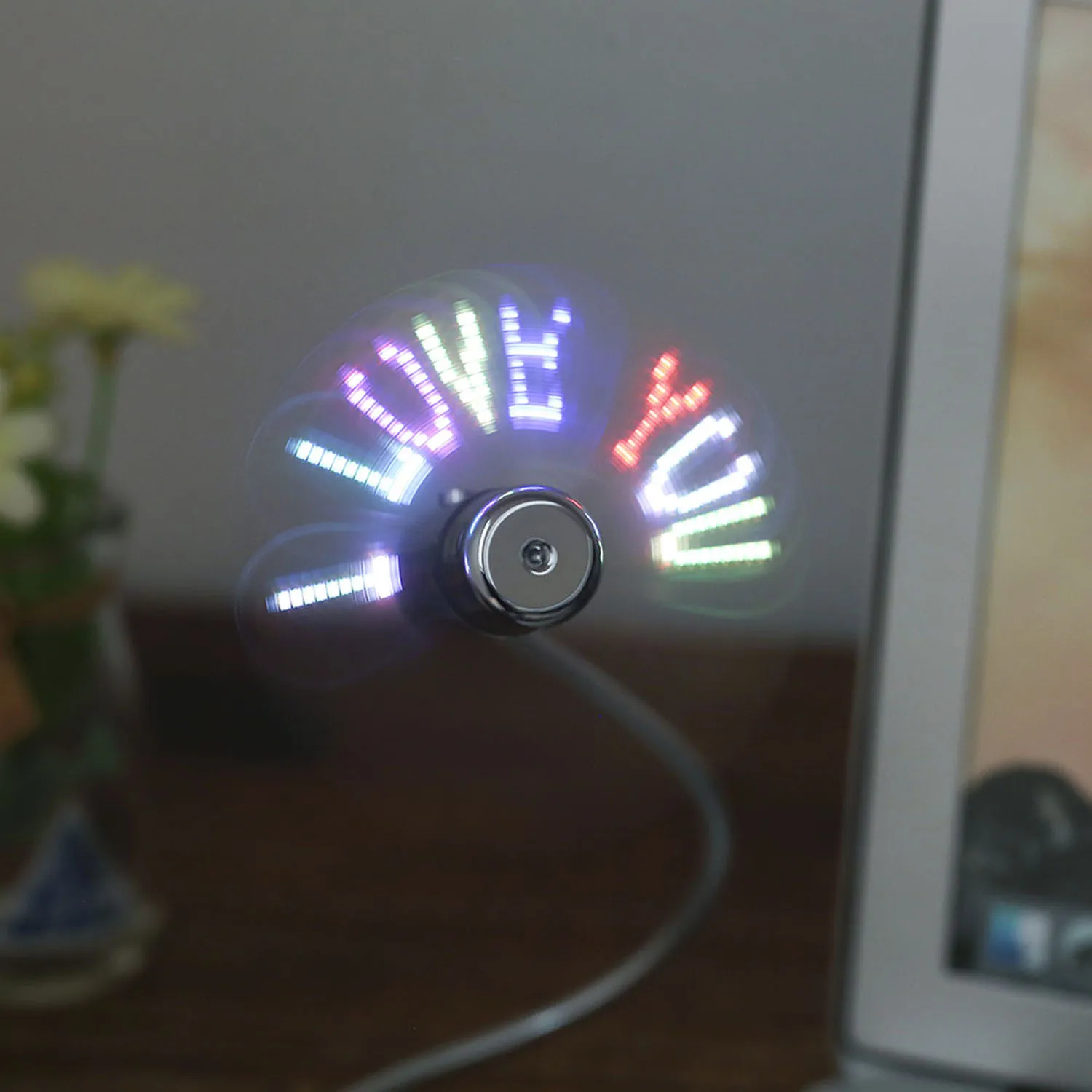 UF-211-06RGBMini USB Led программируемый вентилятор для ноутбука регулируемый дисплей летние вентиляторы охлаждения творческие офисные настольные подарки