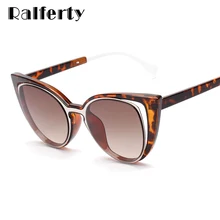 Ralferty очки солнцезащитные женские топ женский конструктор солнцезащитные очки женские ретро солнечные очки винтаж кошачий глаз градиент очки UV400 солнцезащитные очки женщины защитное стекло