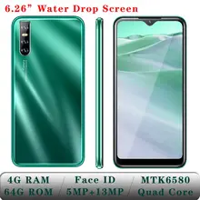 A90 smartphones 4gb ram 64g rom tela gota de água 6.26