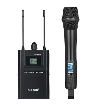 

ACEMIC DV-100H DSLR/Camera wireless microphone system UHF True diversity Wireless handheld Microphone