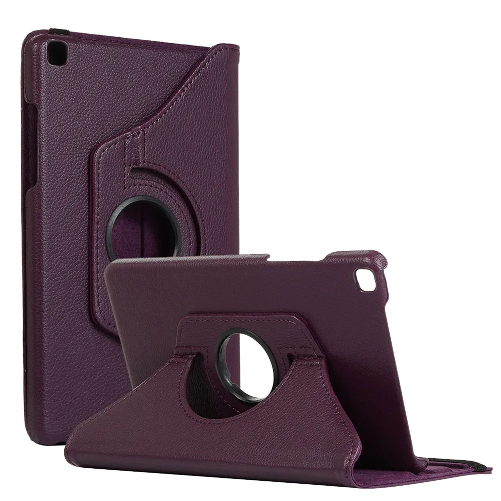 Purple Чехол для samsung Galaxy Tab A 8,0 SM-T290 T295 T297 Funda, чехол с откидной крышкой из искусственной кожи с поворотом на 360 градусов - Цвет: Purple