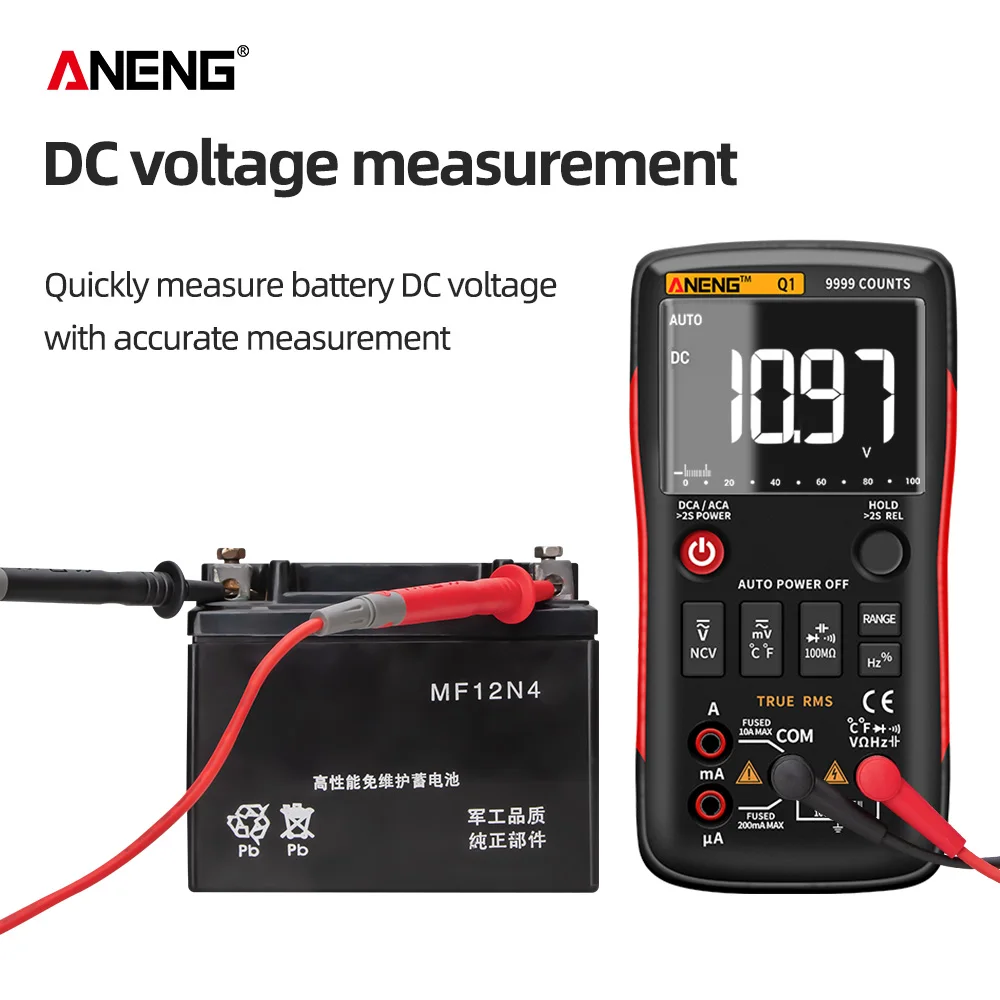 ANENG Q1 мультиметр тестер 9999 цифровой rm409 esr meter digital multimeter транзистор указатель