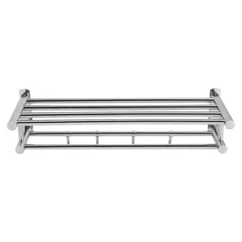 

Bathroom Towel Holder Bathroom Organizer Stainless Steel Wall-mounted Towel Rack Home Hotel Wall Shelf Hardware Accessory