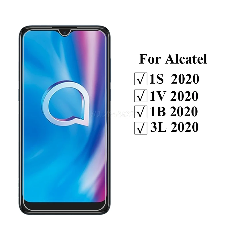Закаленное стекло для Alcatel 1V 1B 1S 3L 2020 стеклянная пленка 9D Защитное 6 22 "Защита