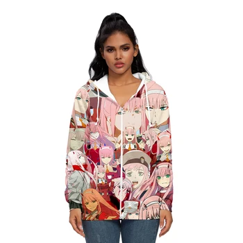 

2020 DARLING in the FRANXX 3D print Game Sweatshirt Jacket Advanced Tech Hoodie Women/man zipper Hoodies