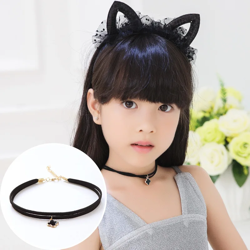 Детское ожерелье, ювелирное ожерелье для девочек с necklace ем для девочек, оснащенное корейской принцессой, модное ожерелье на шею - Окраска металла: Style17