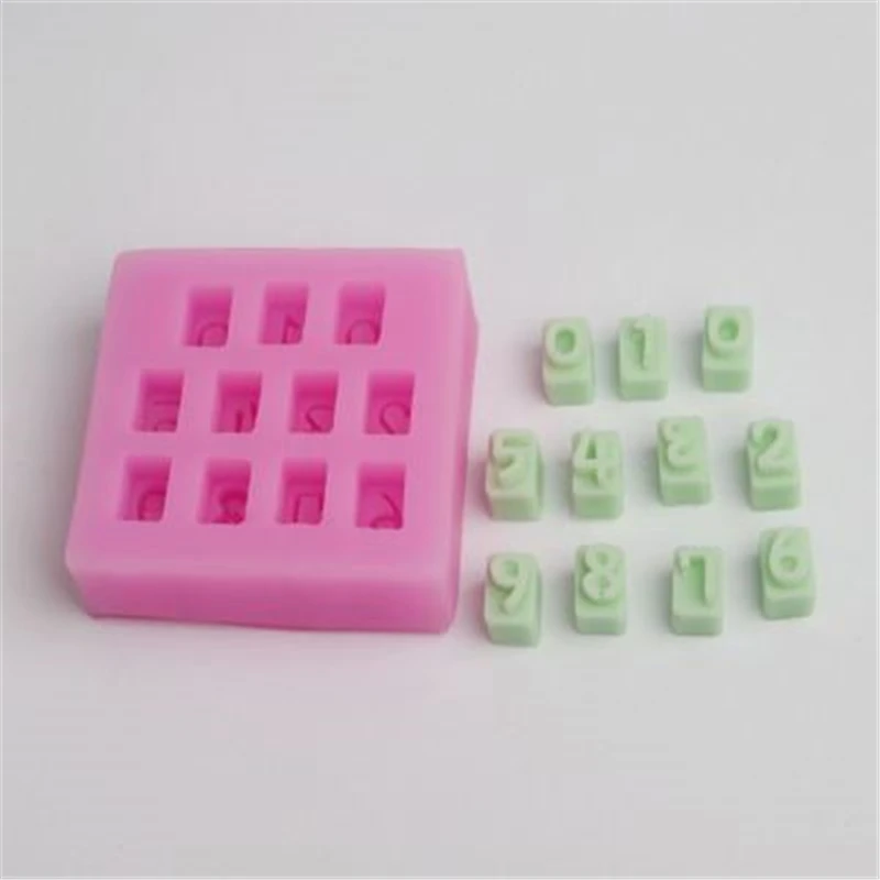 0-9 Number Mobile Number Plate Silicone Mold Diy Liquid Silicone Mold Decoration Plaster Mold