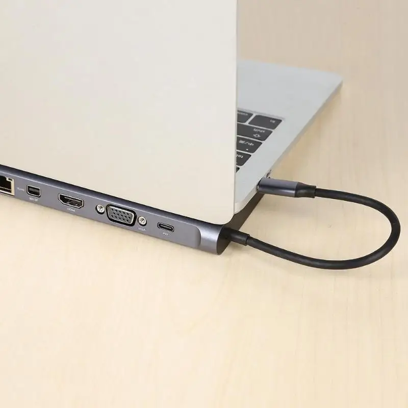 11 в 1 тип-c ноутбук ПК конвертер концентратор 4 USB 3,0 LAN Мини DP VGA HDI адаптер применим к просо Ноутбук Asus Lingyao 3