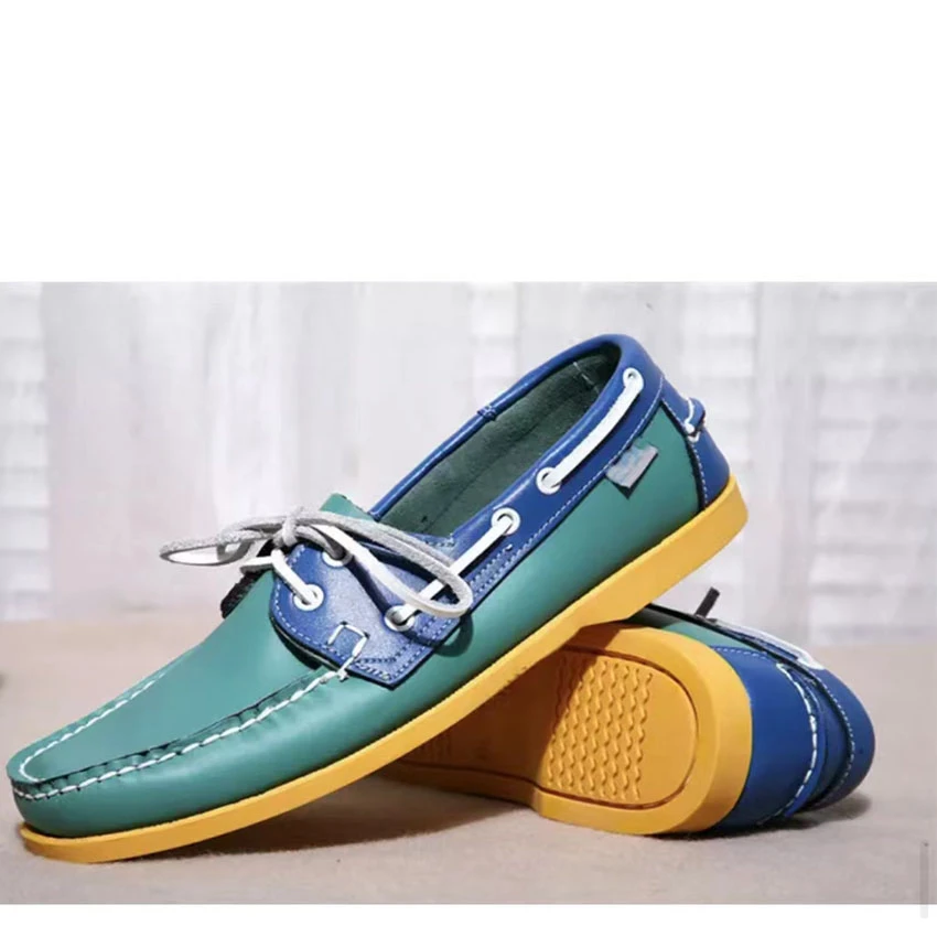 Mocasines hechos a mano de cuero genuino para zapatos náuticos de marca, 2021A009|Zapatos náuticos| - AliExpress