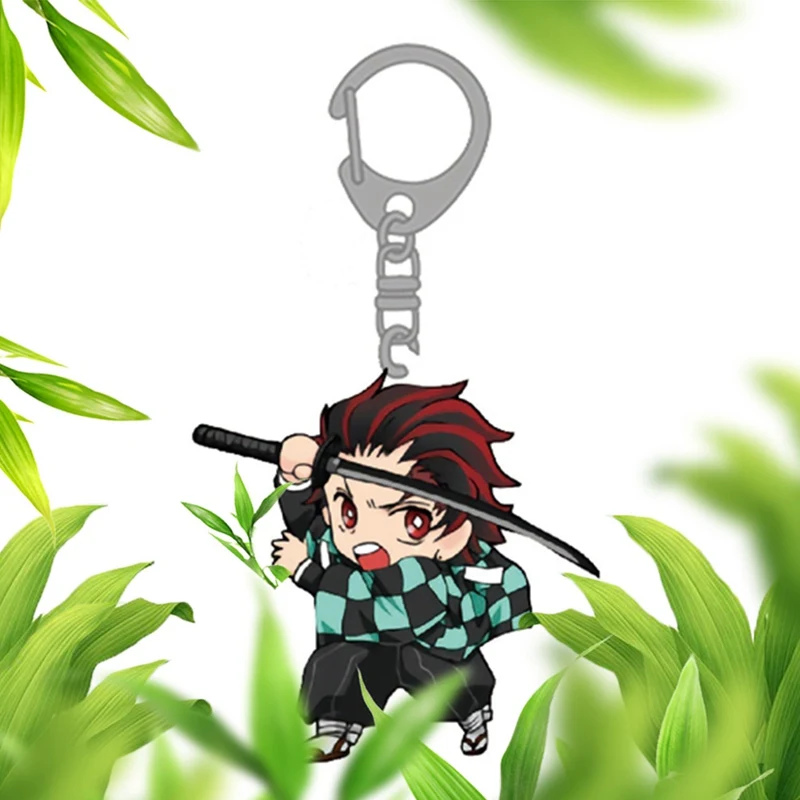 Аниме демон убийца Kimetsu no Yaiba акриловый брелок для ключей гоночные ремни