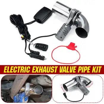 

63mm 2.5" Electric Remote Control Exhaust Valve Pipe Downpipe Cut Out Wireless Variable Rear Tail Exhaust Muffler Pipe Inlet