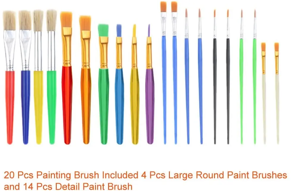 26 Pcs Paint Cups with Lids No Spill Paint Cups with Brushes and Tray Palettes for Watercolor Acrylic Art Class